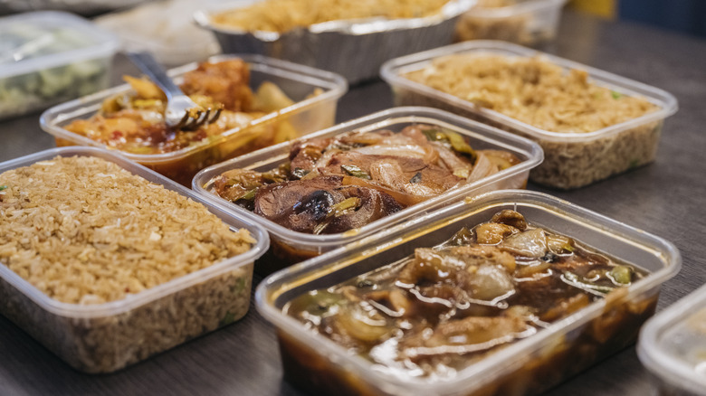 british chinese takeaway in containers