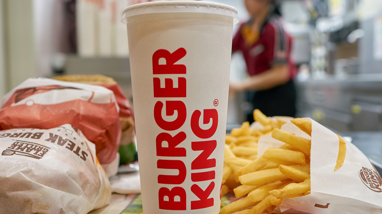 Burger King meal on countertop