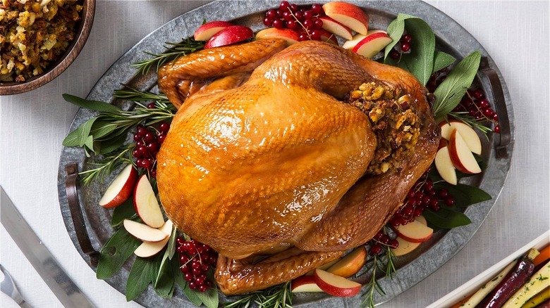 Butterball roast turkey on platter