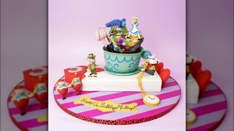 An Alice In Wonderland cake