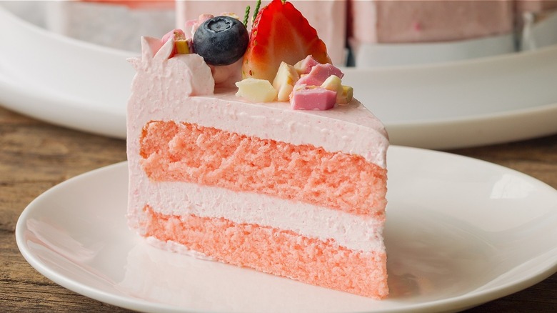 Strawberry two-layer cake