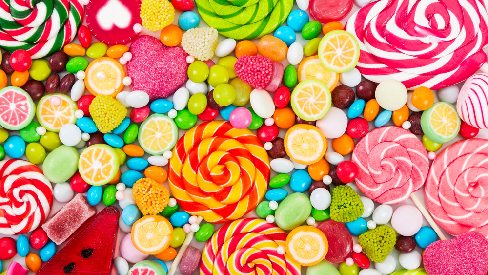 Fruit candies, different flavors