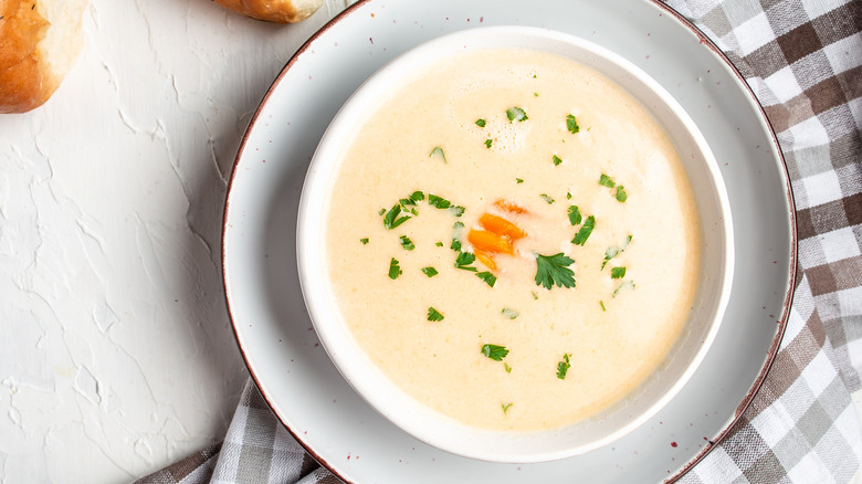 cream of chicken soup in bowl