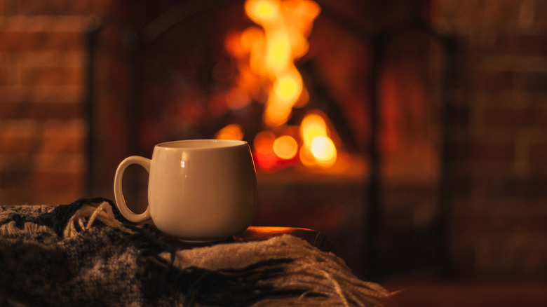 winter drink by the fire