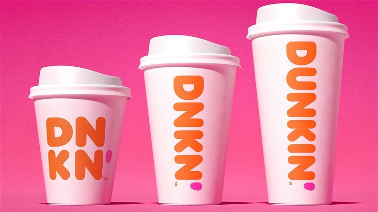 Dunkin' coffee cups