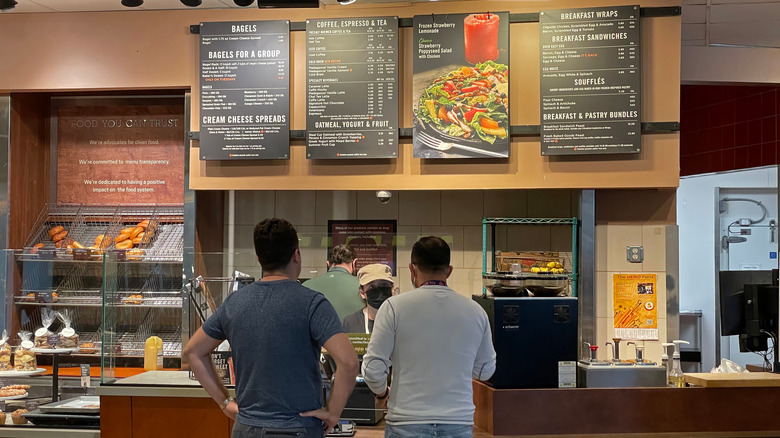 customers ordering at a Panera