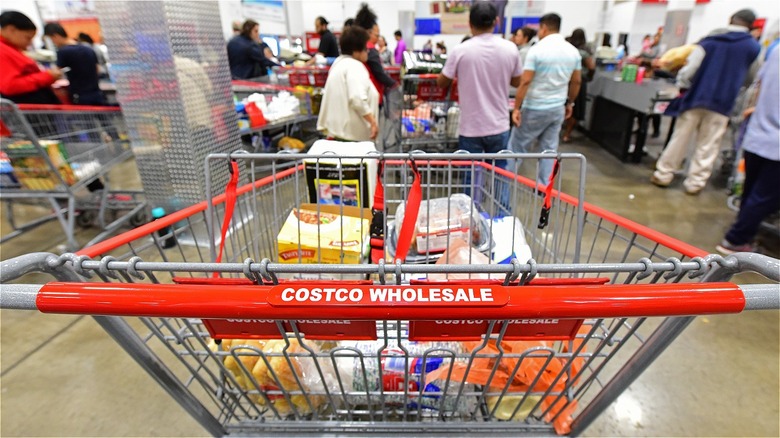 Costco Wholesale cart with groceries