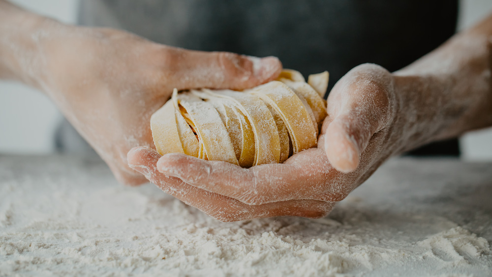 Making pasta noodles