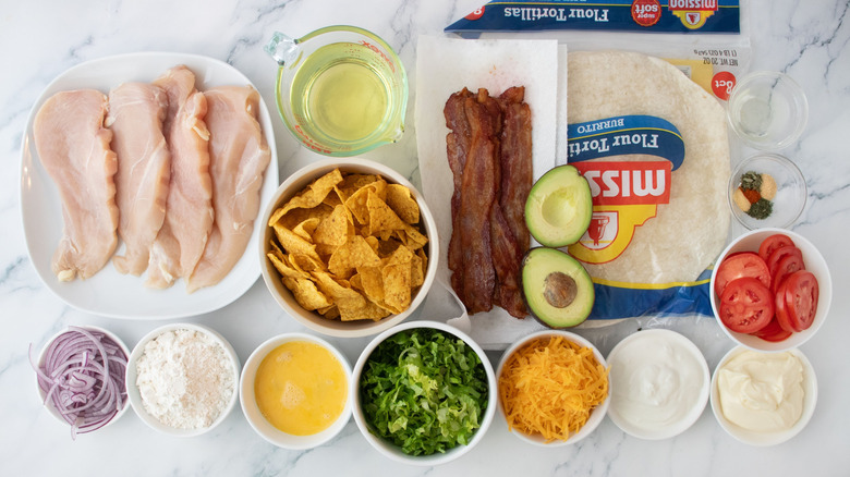 Cool Ranch-crusted chicken bacon ranch wrap ingredients
