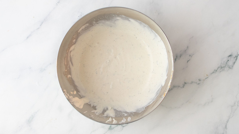 Ranch dressing in bowl
