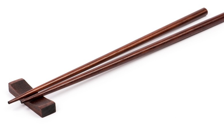 chopsticks on platform