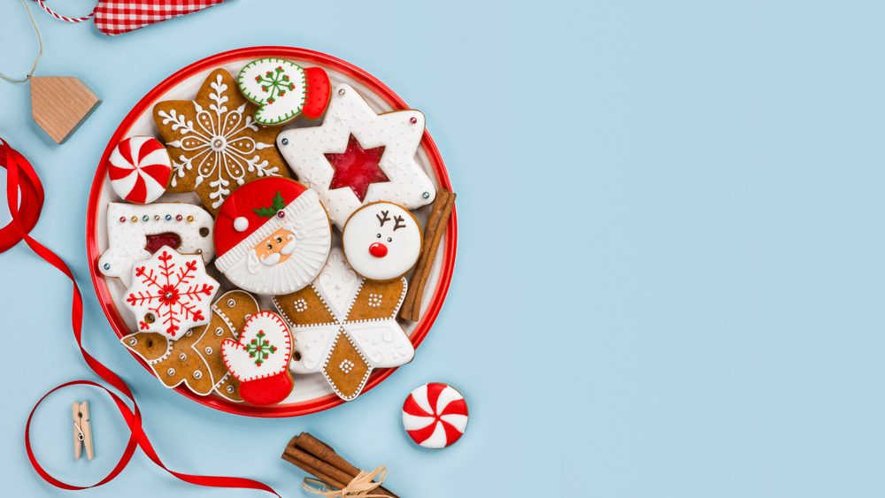 Christmas cookies on plate