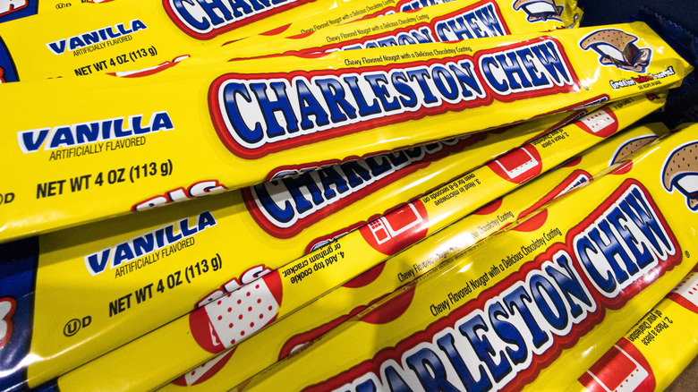 A stack of long Charleston Chew bars.