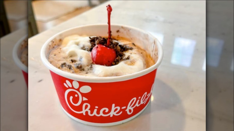 Chick-fil-A ice cream sundae