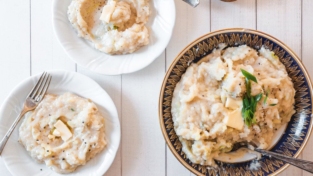 two servings of colcannon and a bowl