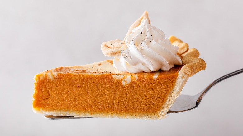 slice of pumpkin pie