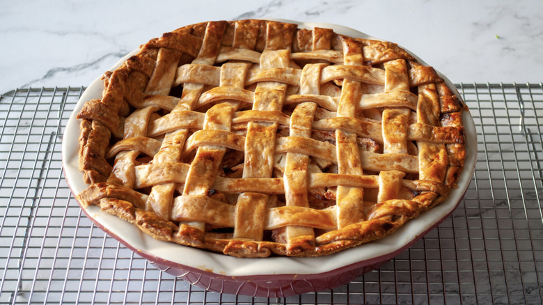 Pie with lattice crust