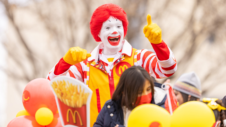Actor dressed as Ronald McDonald 