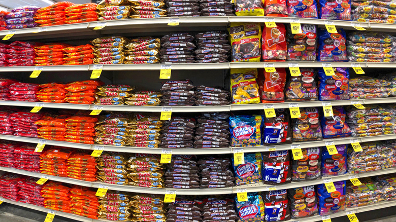 Candy Wall at supermarket