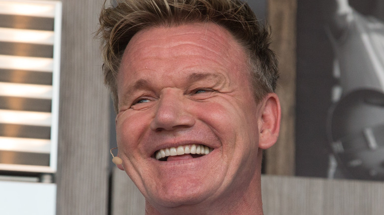 Close up of a smiling Gordon Ramsay