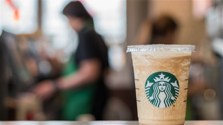 Starbucks drink on a counter