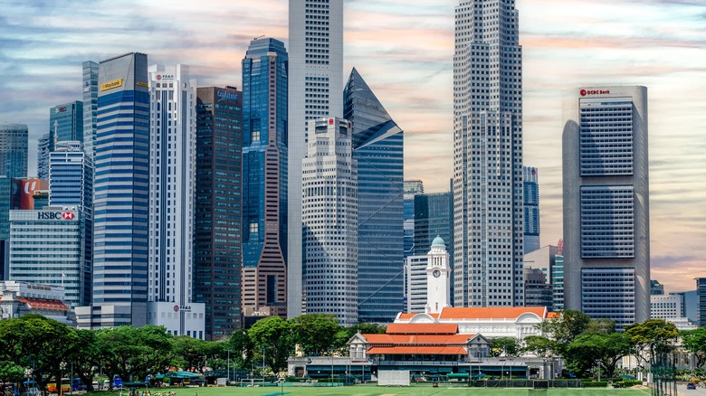 Singapore city skyline 