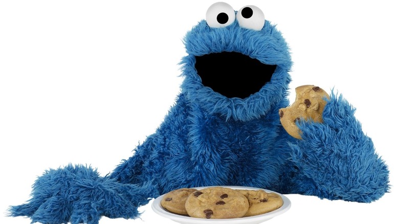 Cookie Monster with cookies