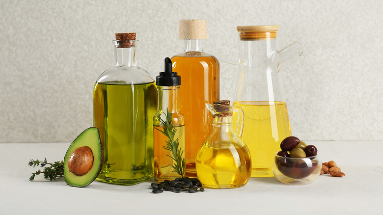Bottles of cooking with source ingredients