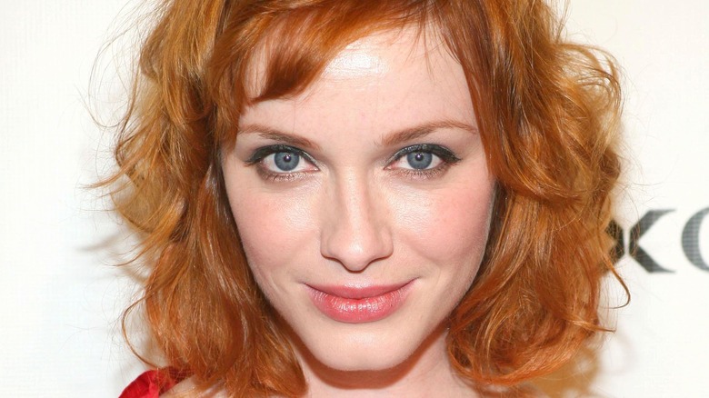 Christina Hendricks slight smile