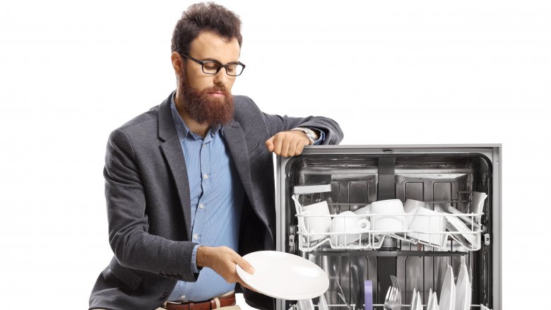 loading dishwasher
