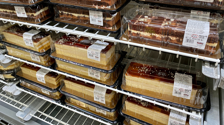 tiramisu bar cakes in cooler