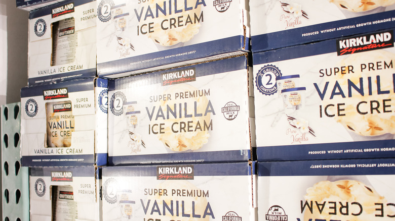 Costco vanilla ice cream boxes