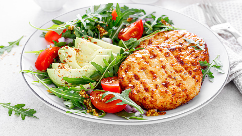 Grilled chicken patty