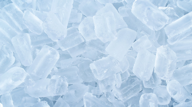 pile of ice cubes