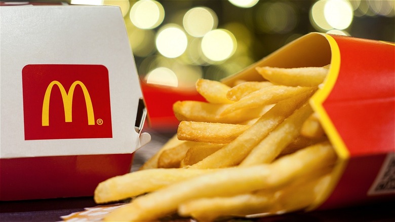McDonald's french fries and burger box