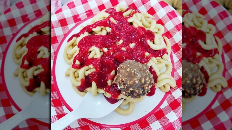 Cookie dough spaghetti