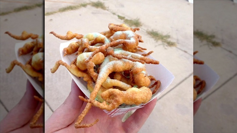Deep-fried green Jell-O