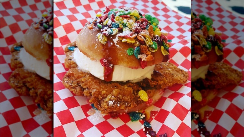 Krispy Kreme ice cream chicken sandwich