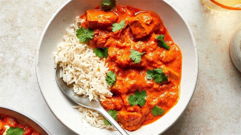 Butter chicken with rice