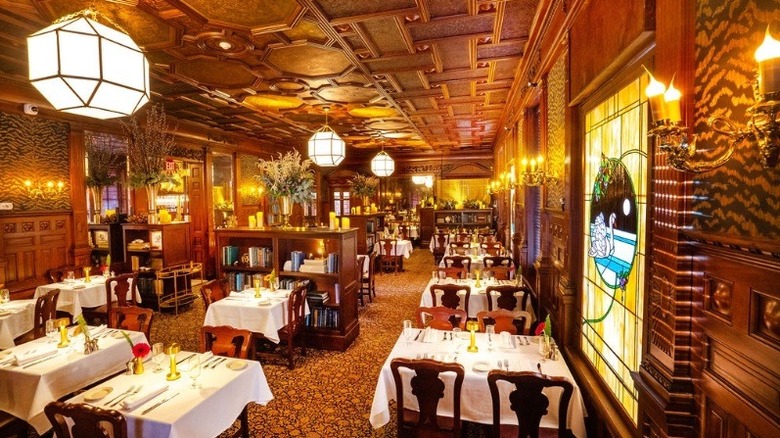 The dining room of Library Restaurant