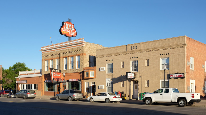 Exterior of Irma Hotel in Cody, Wyoming