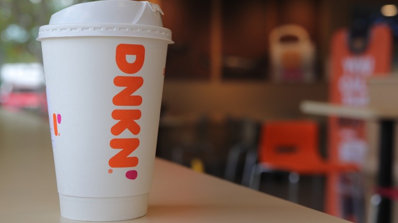 Dunkin' coffee cup