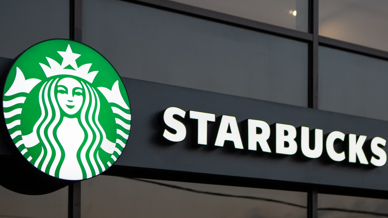 Starbucks shop logo sign