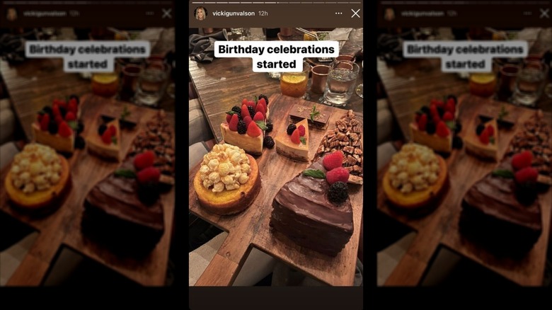 Vicki Gunvalson enjoys birthday cakes
