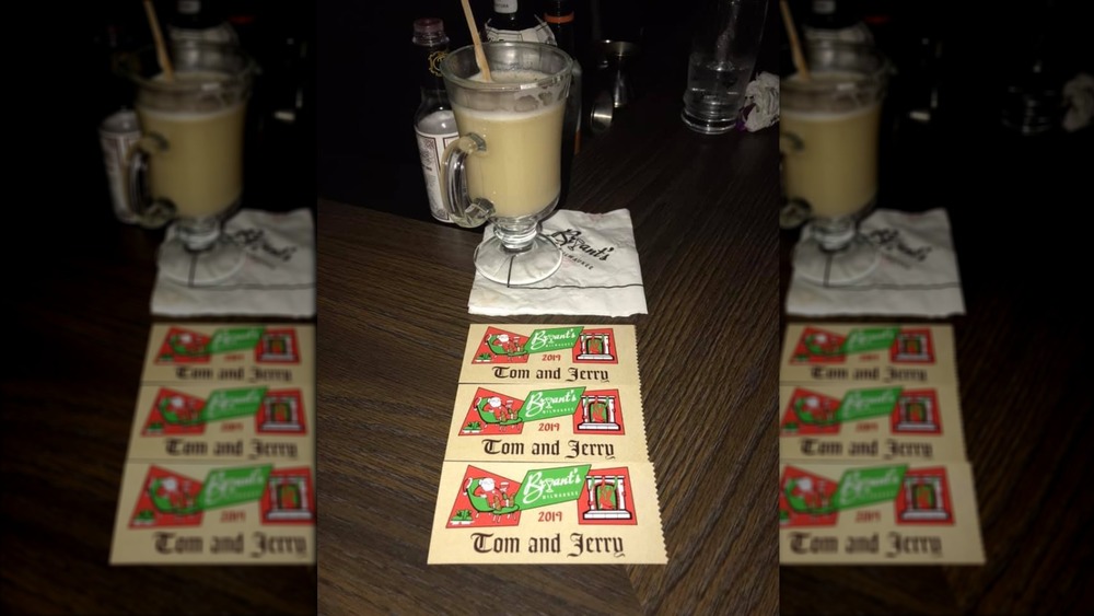 Tom and Jerry drink at Bryant's Cocktail Lounge 