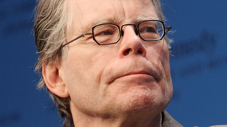 Stephen King wearing glasses