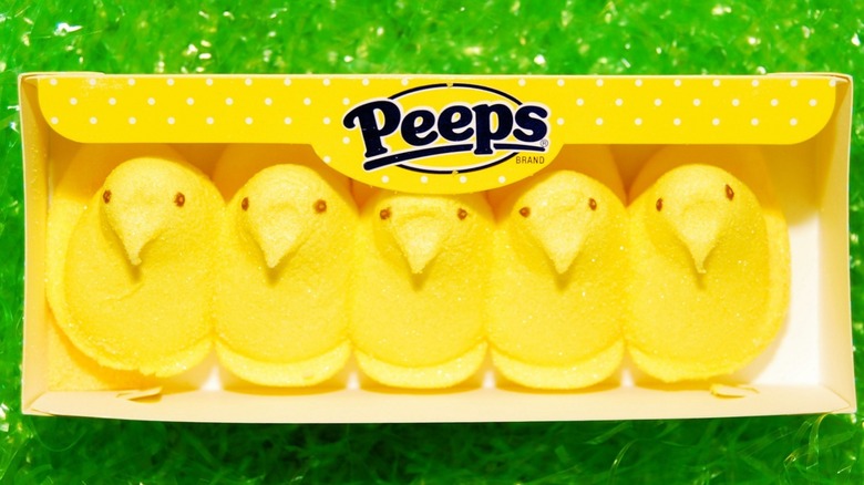 classic yellow Peeps in box