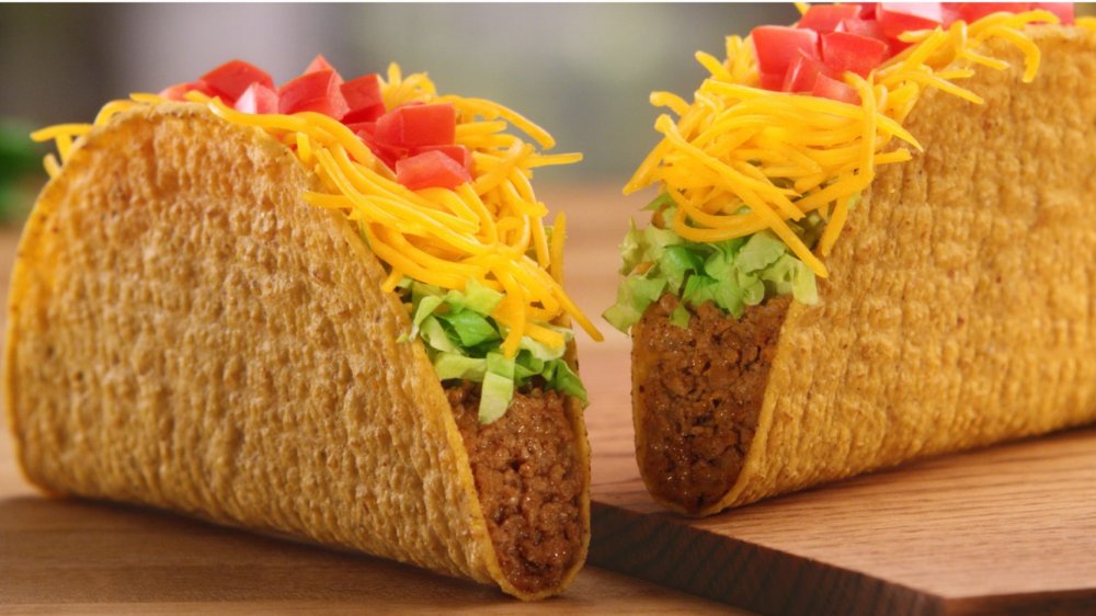 Two Del Taco tacos