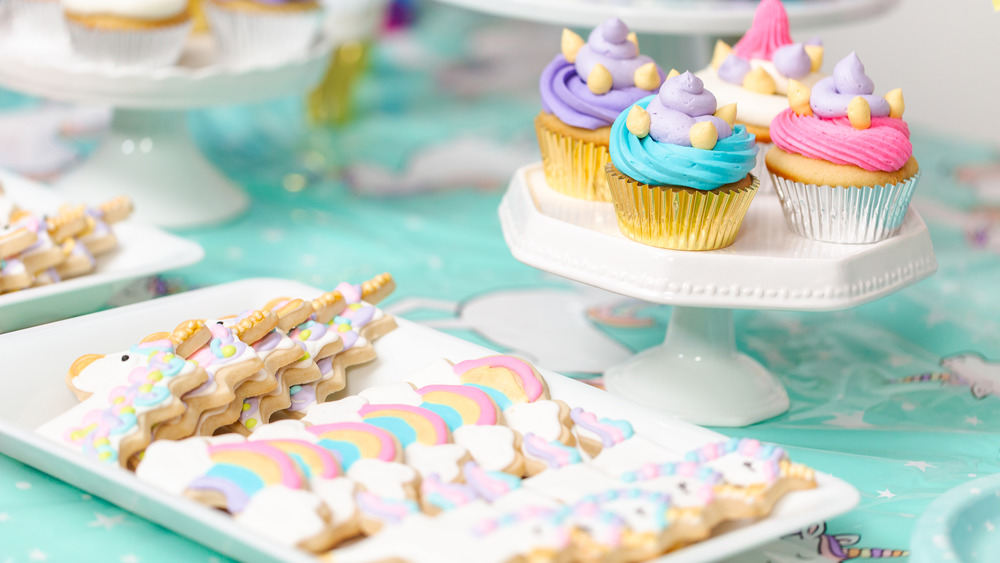 Royal icing cookies and buttercream cupcakes