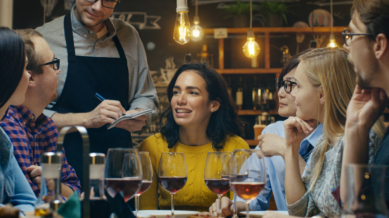 Group of people at a restaurant